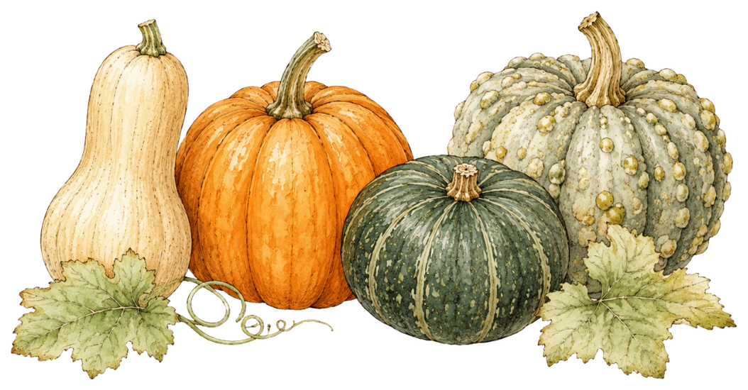 Le quattro varietà di zucca