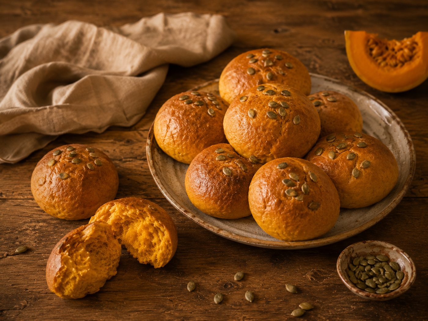Panini dolci alla zucca